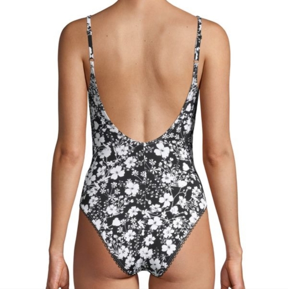 Avec Les Filles Floral One-piece Swimsuit, Size L - Picture 4 of 15